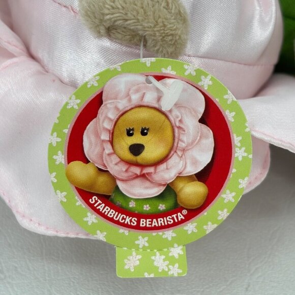 Starbucks Bearista Bear Lot of 2 Flower Gardener 2006 2010 Edition Plush Stuffed - Picture 10 of 12